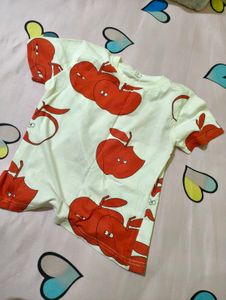 Cute Apple Print T-Shirt