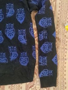 Cute Owl Print Sweater
