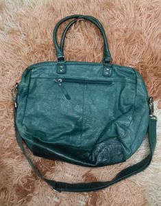 Imported Stylish Teal Leather Handbag