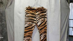 5229. Trendy Tiger Print Flare Pants