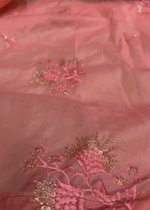 Elegant Pink Embroidered Gown