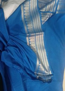 Premium Crepe silk saree-Dark Peacock blue