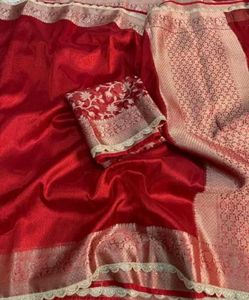 Elegant Red Banarasi Silk Saree
