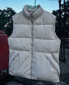 Cream Padded Gilet Vest