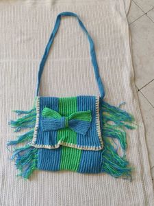 Handmade Crochet Bag with Bow