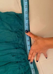 Teal Tiered Skirt &amp; Tie-Dye Crop Top