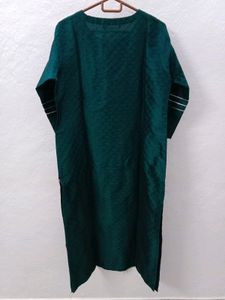 Emerald Green Embroidered Kurti