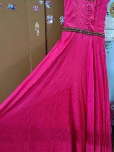 Stunning Pink Embellished Ethnic Gown