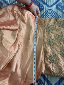 Elegant Peach Embroidered Gown