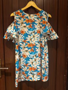 Floral Cold Shoulder Top