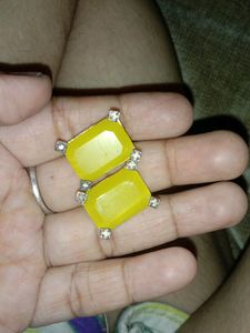 Yellow Gemstone Earrings