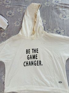White "Be the Game Changer" Hoodie