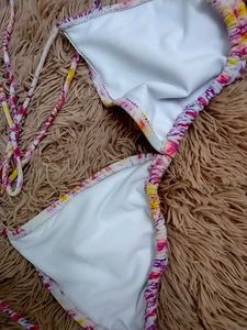 Vibrant Tie-Dye Triangle Bikini Top