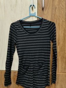 Black An Grey Line T Shirt