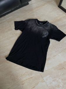 Black Rhinestone Cross T-Shirt