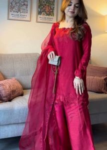 Elegant pink Kurta Set with Palazzo