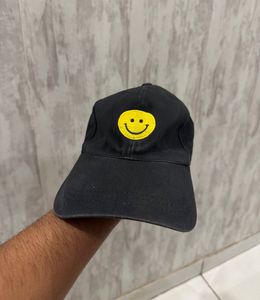 Black Beanie with Smiley Face