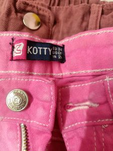Pink Wide Leg Jeans
