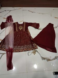 Elegant Girls' Ethnic Sharara Suit