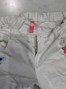 Cool Girls White Jeans with Patches