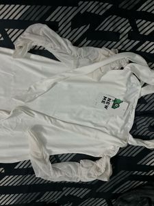 White halterneck  Sleeve Dress