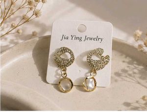 Elegant Drop Earrings with Pearls