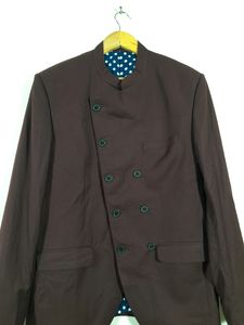 Cross Botton Formal Burgundy Blazer?Men's)
