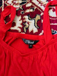 Red Off-Shoulder Top
