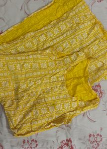 Yellow Printed Kurta Set