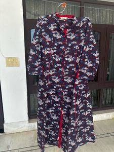 Floral Print Button-Down Kurta