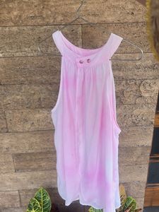 Tie dye White Pink Halter top