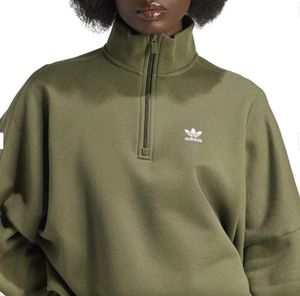 Adidas Olive Green Half Zip Sweatshirt