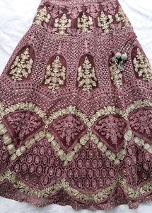 Mauve Embroidered Lehenga