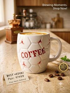 2 Premium Ceramic Coffee Mugs