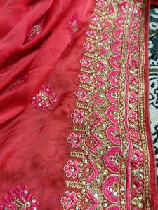 Stunning Embroidered Silk Saree