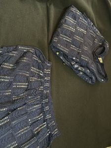 Stylish Blue Sequin Kurta Set