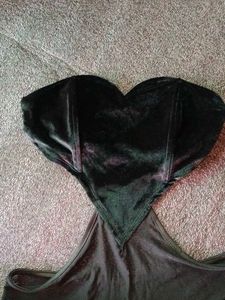 Small sizeBlack Heart Strapless bodysuit