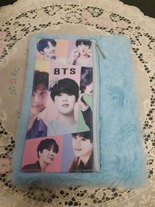 Cute BTS Furry Blue Journal & Organizer