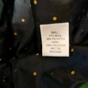 Merona 61% wool Lime green pea coat size S