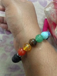 7 Chakra Bracelet, with semi precious stones