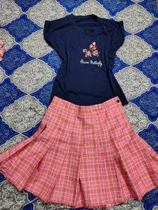 Cute Butterfly T-shirt and Skirt Co Ord set