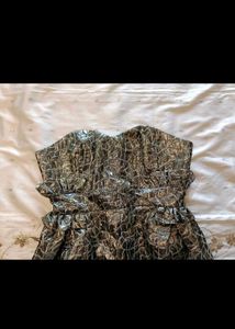 Metallic Mini Dress/Snake Pattern