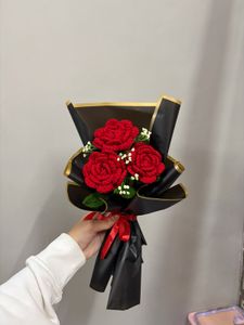 Handmade Crochet Rose Bouquet