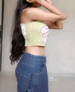 Atena Crochet Bow Top