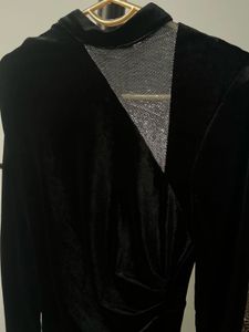 Elegant Black Velvet Dress