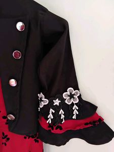 Brand New Red Floral Skater Dress With Jacket