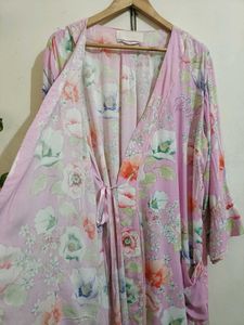 Flowy Floral Pink Robe