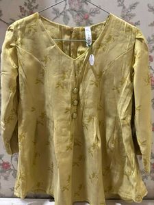 Yellow Floral Print top