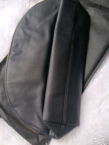 Carolina Herrera Black Clutch with Gold Lightning