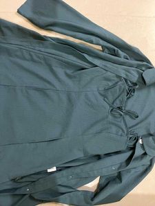 Teal Textured Dress with Matching Jacket